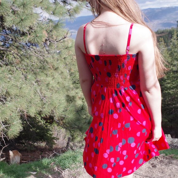 Red H.M Summer Dress U.S 6 - Picture 6 of 11